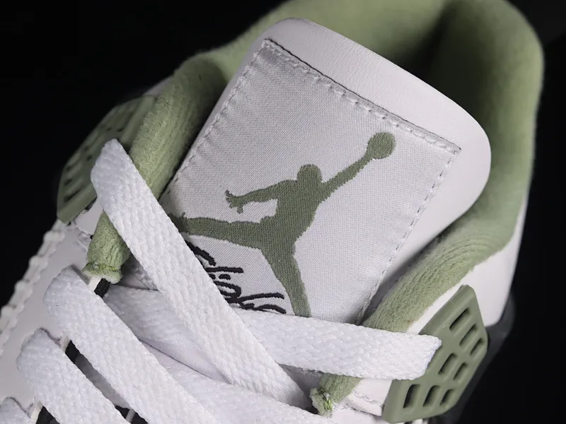 All categories Air Jordan Jordan series basketball shoes Air Jordan 4 X version Air Jordan 4 Retro "Seafoam" AJ4 Joe 4 white and green AQ9129-103